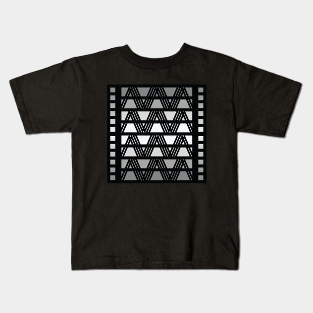 “Dimensional Wavelength” - V.1 Grey - (Geometric Art) (Dimensions) - Doc Labs Kids T-Shirt by Doc Labs